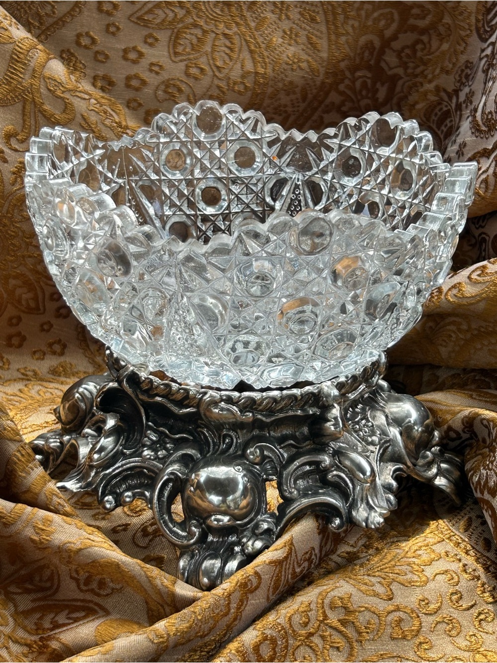 Vintage Pitman-Dreitzer Ornate Silver-Tone Punch Bowl Base - Elegant Home Art - Picture 5 of 5